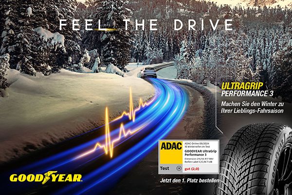 Goodyear UltraGrip Performance 3 – Jetzt den 1. Platz bestellen